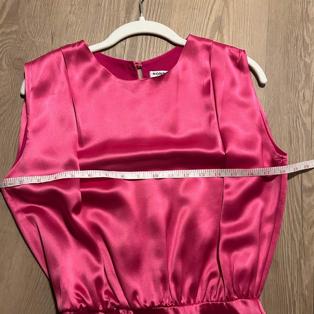 NONCHALANT LABEL PINK SATIN DRESS S - Picture 5 of 5